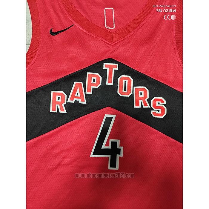 Camiseta Toronto Raptors Scottie Barnes #4 Icon 2020-21 Rojo
